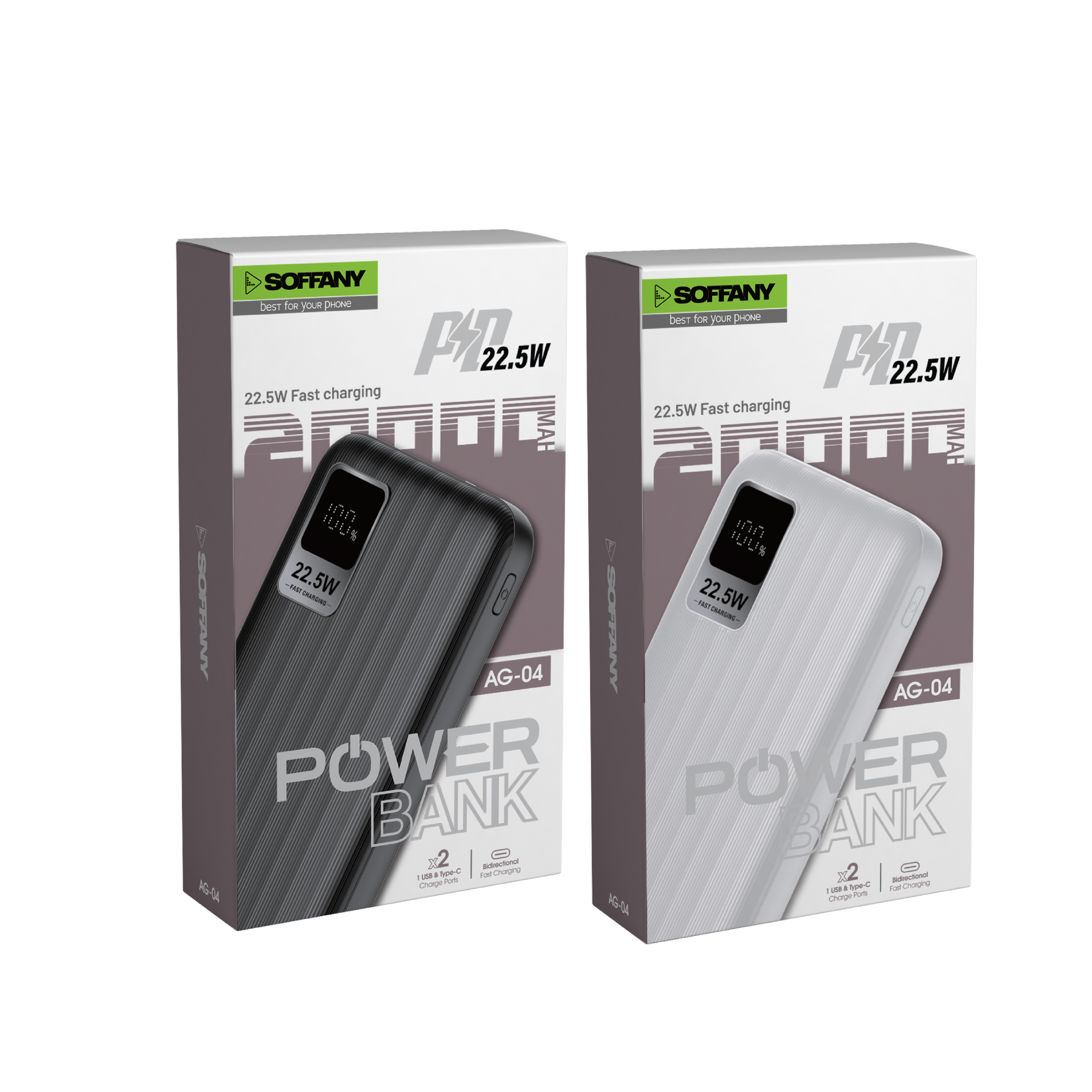 Soffany AG-04 20.000mAh Powerbank Siyah