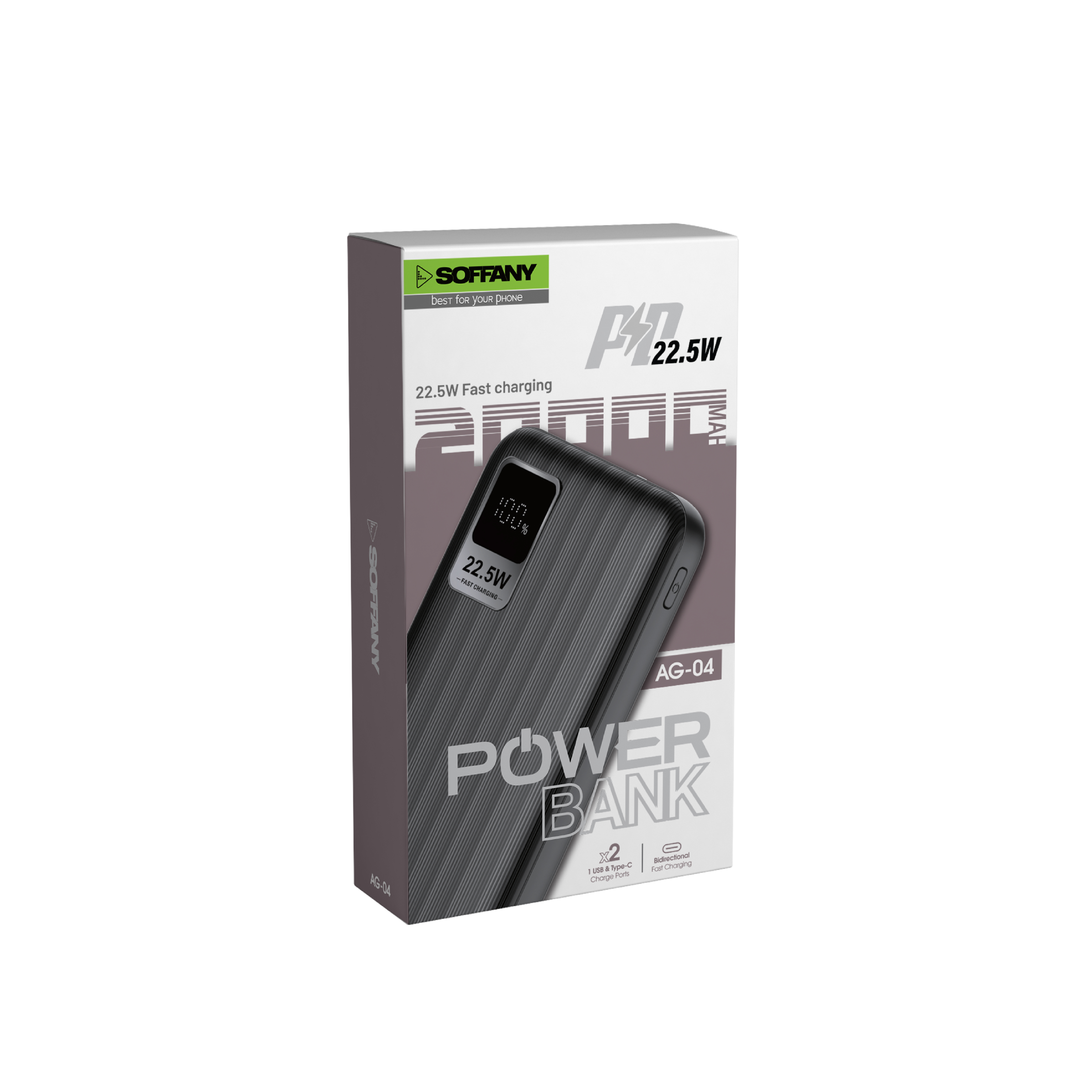 Soffany AG-04 20.000mAh Powerbank Siyah