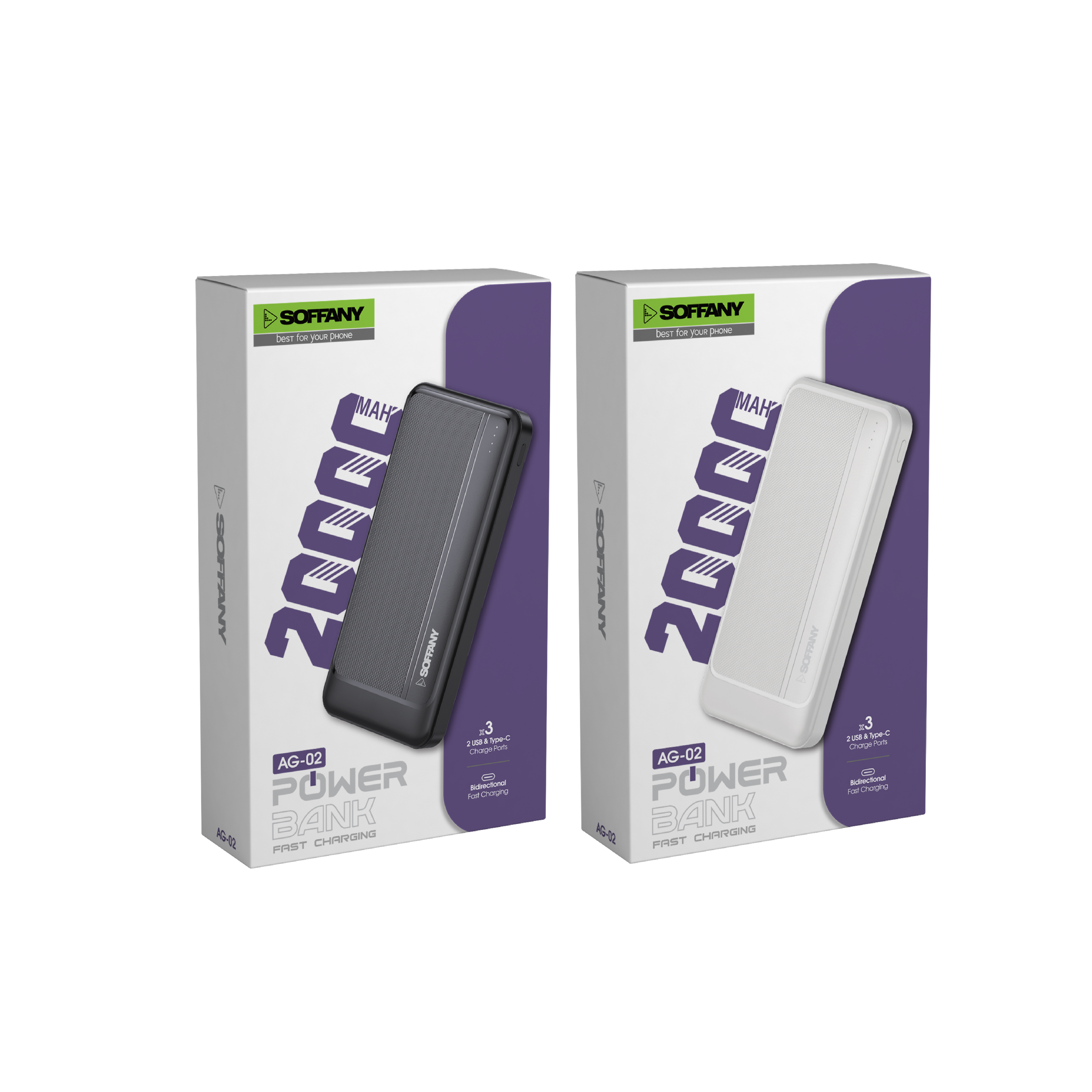 Soffany AG-02 20.000mAh Powerbank Beyaz