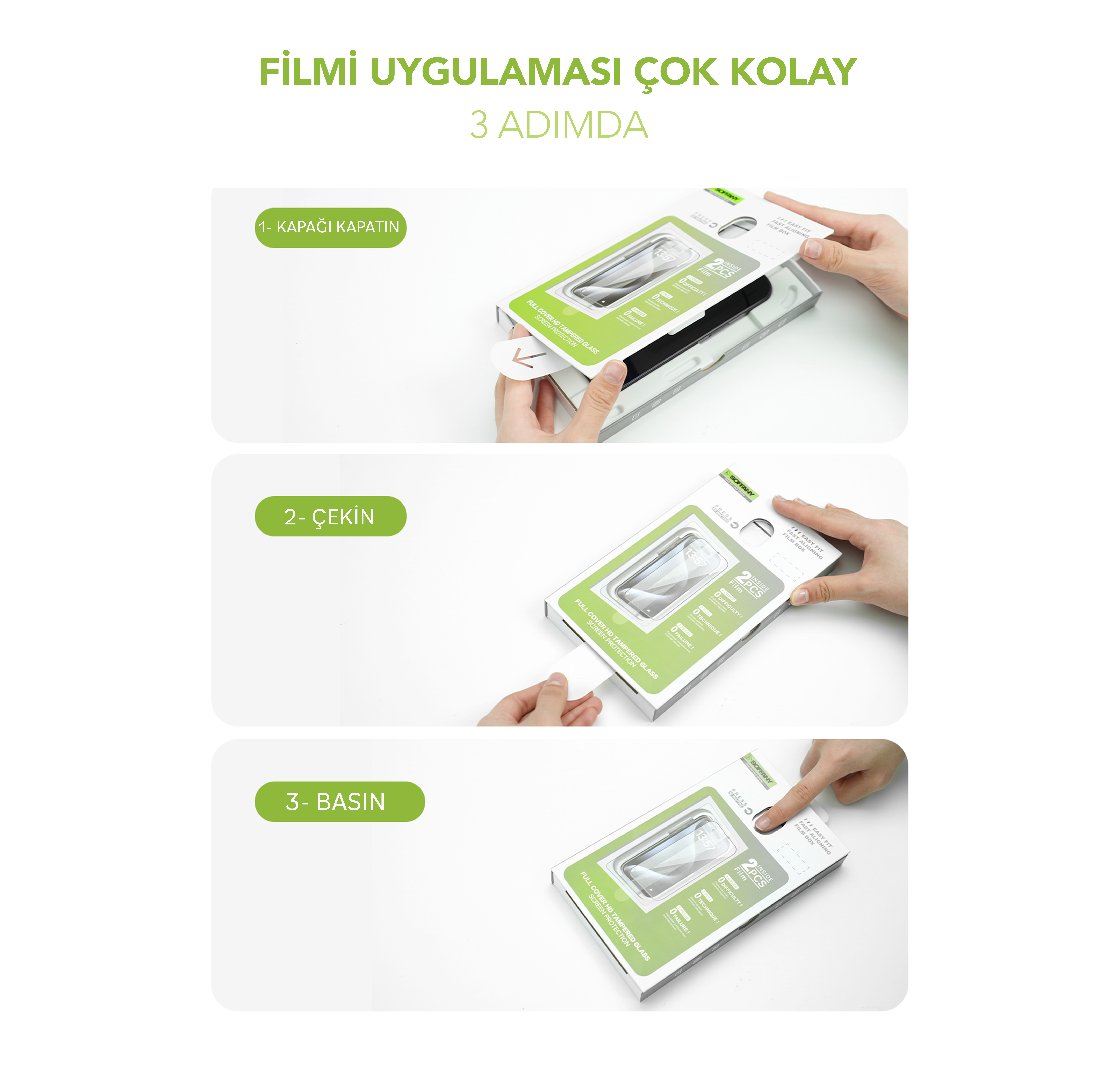 Soffany GL-079 FULL COVER Cam Ekran Koruma
