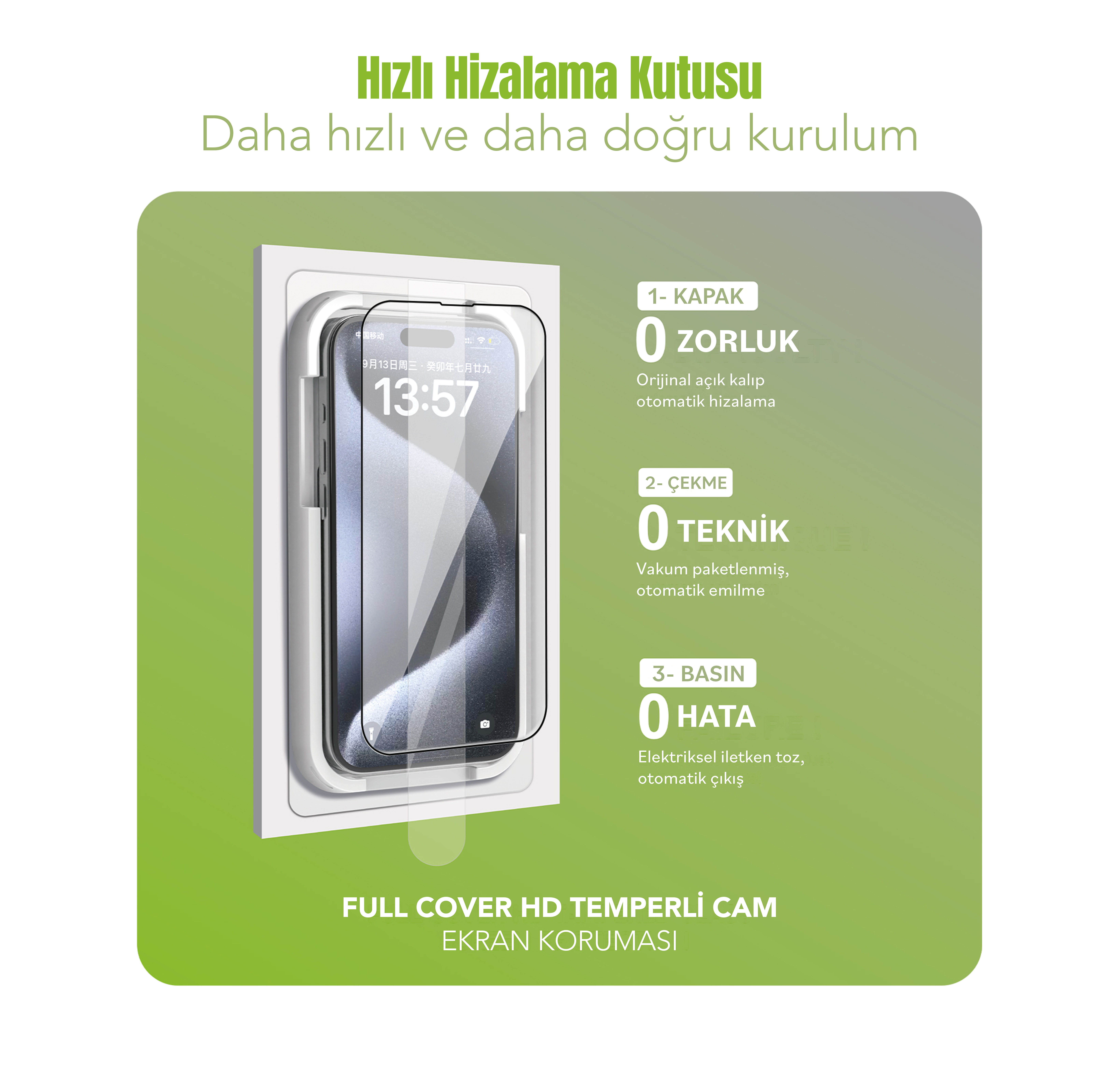 Soffany GL-079 FULL COVER Cam Ekran Koruma