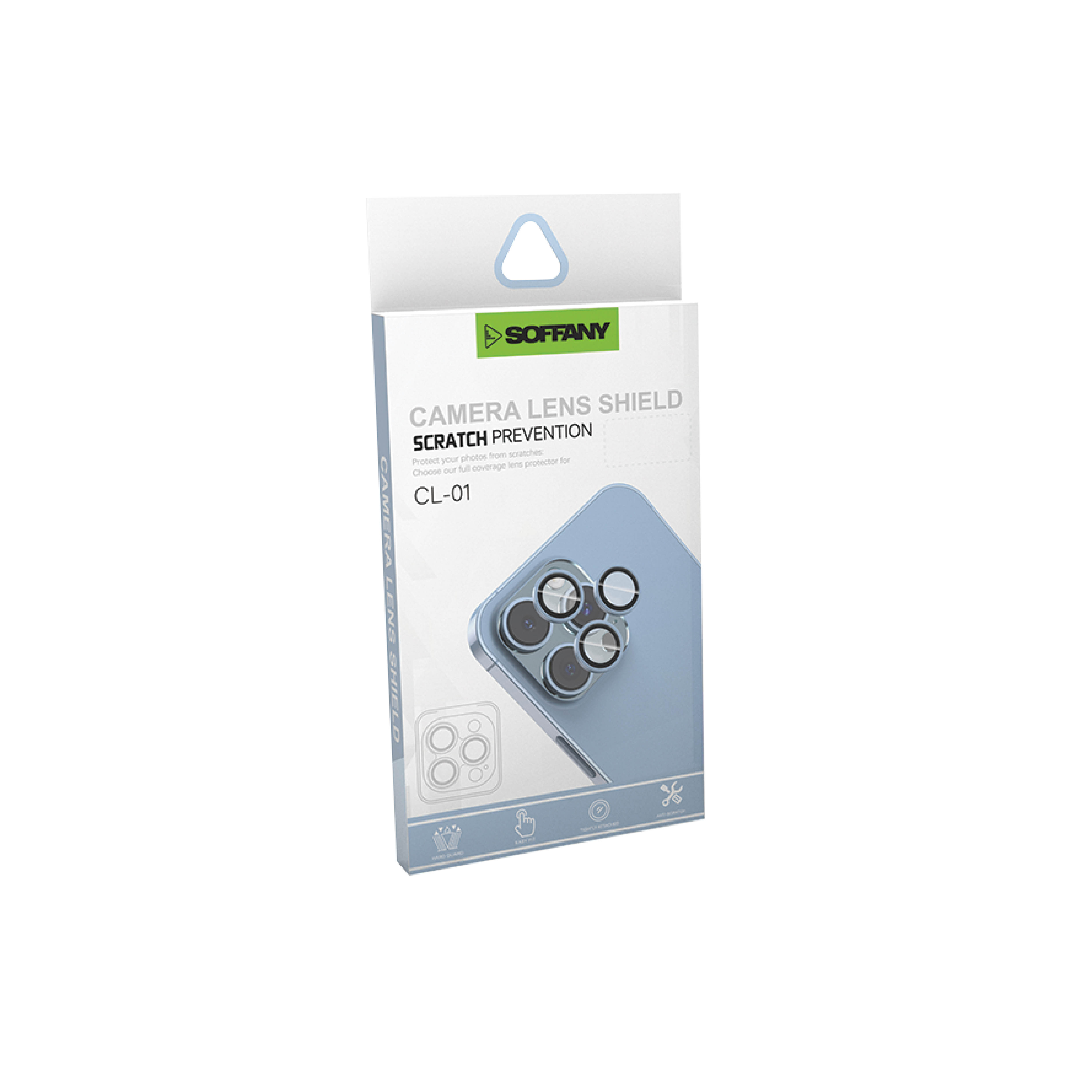 Soffany CL-01 Cam Lens Koruyucu Mavi