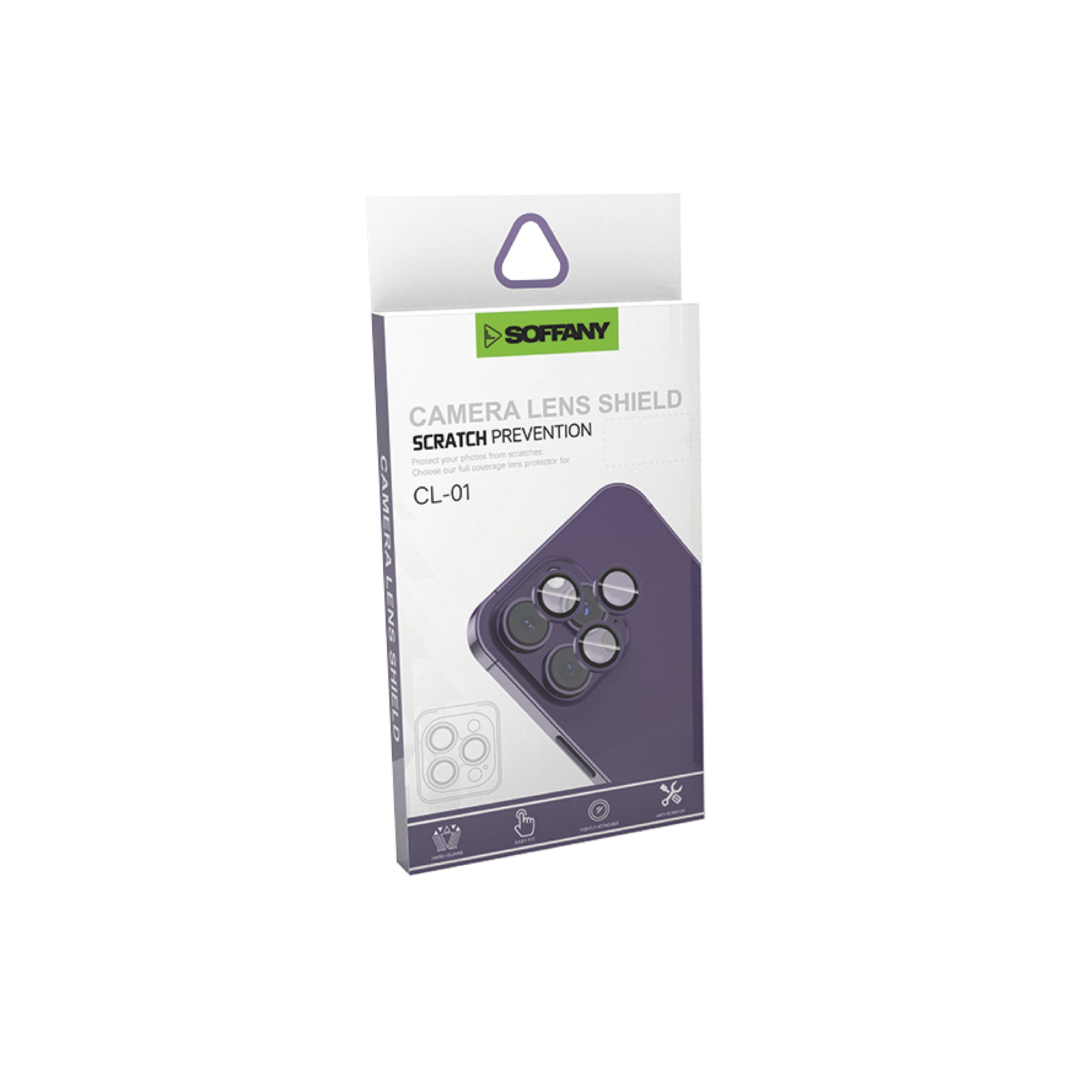 Soffany CL-01 Cam Lens Koruyucu Mor