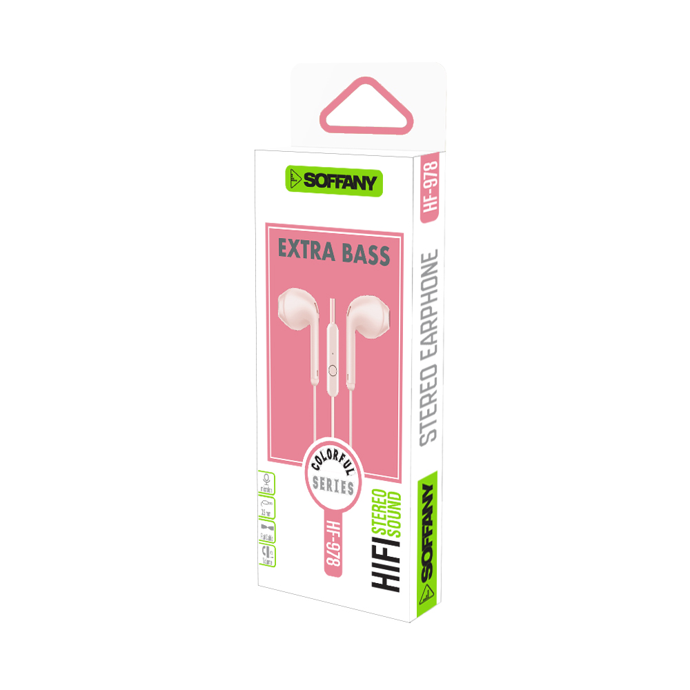 Soffany HF-978 Kablolu Kulaklık Pembe